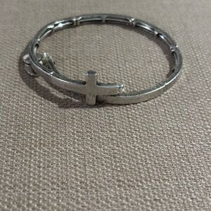 Silver Cross Bracelet